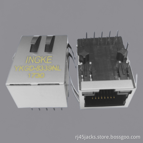 Magnetic RJ45 jacks YKGD-8339NL 100% Cross 6605444-6 Bel